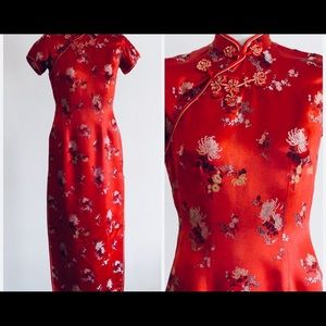Red Peony Brand Cheongsam Dress